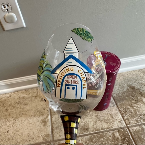 Lolita Hand Painted Wine Glass - Las Vegas - Picture 8 of 11